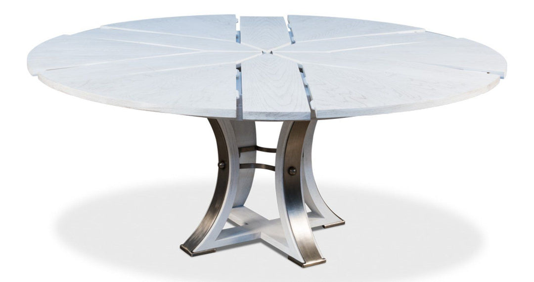 Tower Jupe Dining Table Med Working Wht