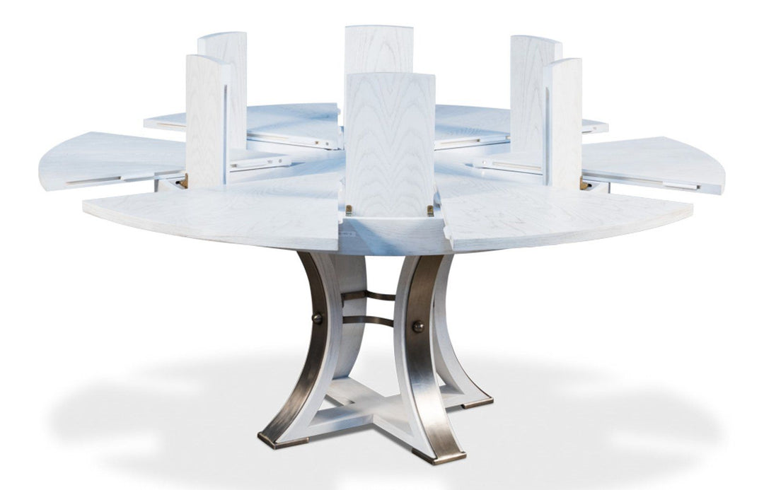 Tower Jupe Dining Table Med Working Wht