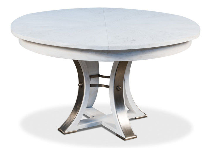 Tower Jupe Dining Table Med Working Wht