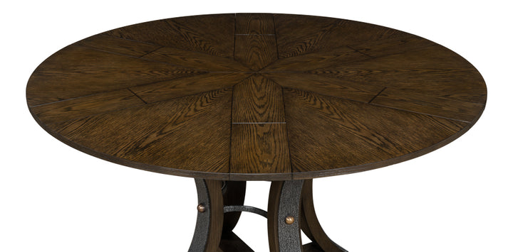 American Home Furniture | Sarreid - Tower Jupe Dining Table Sm Artisan Grey 