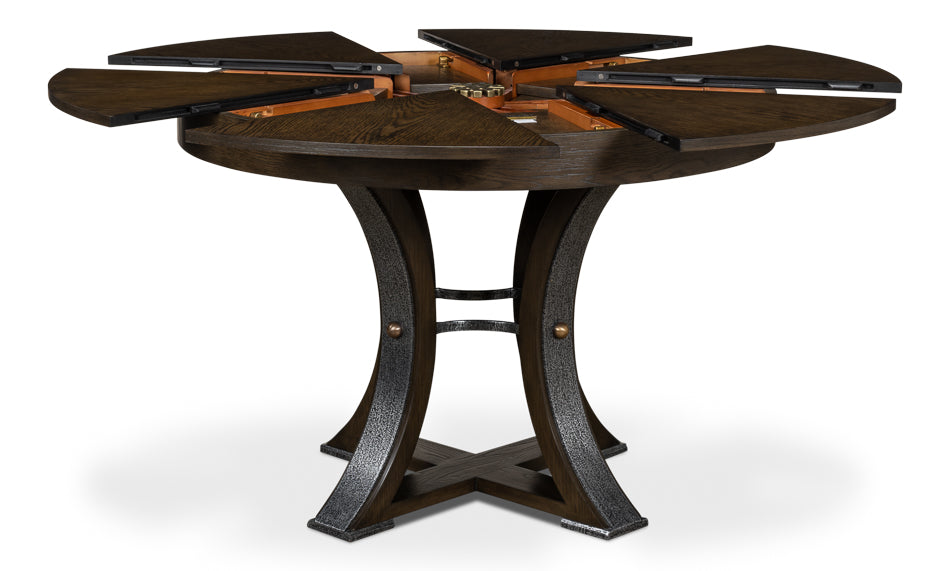 American Home Furniture | Sarreid - Tower Jupe Dining Table Sm Artisan Grey 