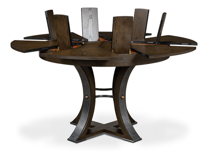 American Home Furniture | Sarreid - Tower Jupe Dining Table Sm Artisan Grey 