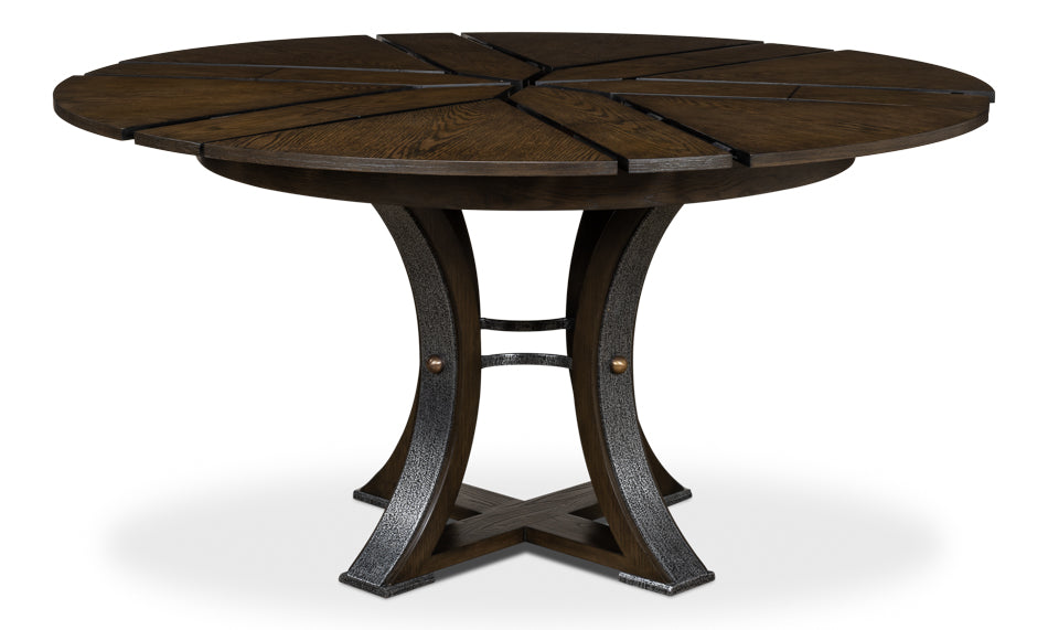 American Home Furniture | Sarreid - Tower Jupe Dining Table Sm Artisan Grey 