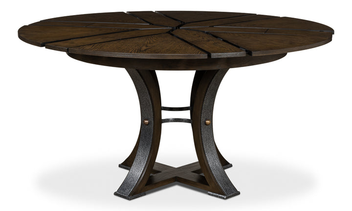 American Home Furniture | Sarreid - Tower Jupe Dining Table Sm Artisan Grey 