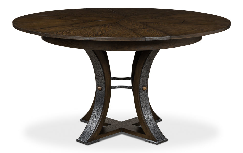 American Home Furniture | Sarreid - Tower Jupe Dining Table Sm Artisan Grey 