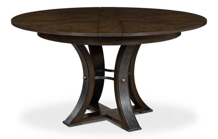 American Home Furniture | Sarreid - Tower Jupe Dining Table Sm Artisan Grey 