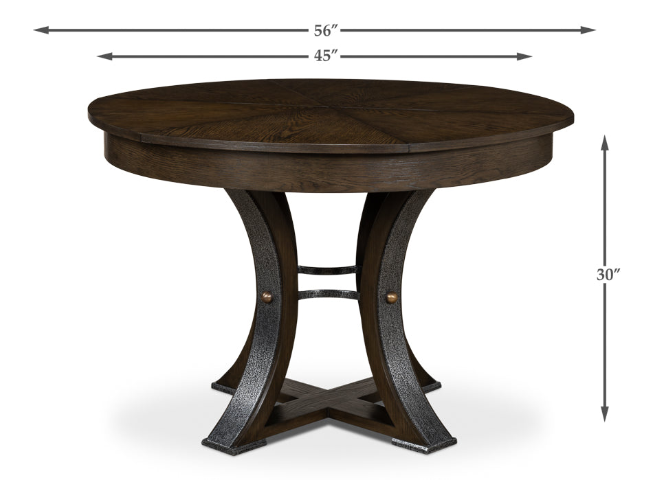 American Home Furniture | Sarreid - Tower Jupe Dining Table Sm Artisan Grey 