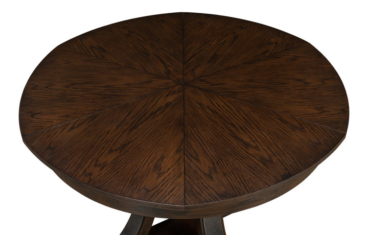 American Home Furniture | Sarreid - Tower Jupe Dining Table Sm Burnt Brown