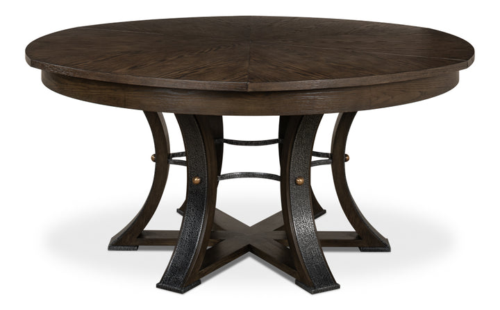 American Home Furniture | Sarreid - Tower Jupe Dining Table - Lg Artisan Grey