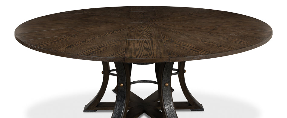 American Home Furniture | Sarreid - Tower Jupe Dining Table - Lg Artisan Grey