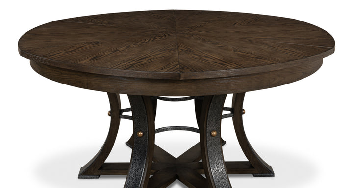 American Home Furniture | Sarreid - Tower Jupe Dining Table - Lg Artisan Grey