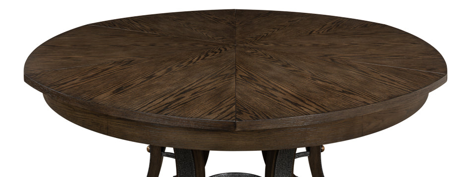 American Home Furniture | Sarreid - Tower Jupe Dining Table - Lg Artisan Grey