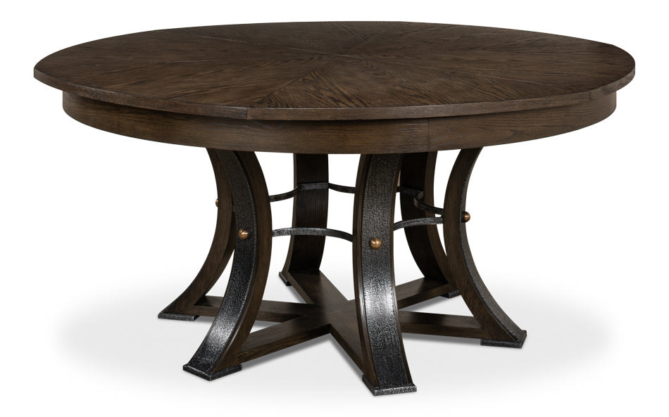 American Home Furniture | Sarreid - Tower Jupe Dining Table - Lg Artisan Grey