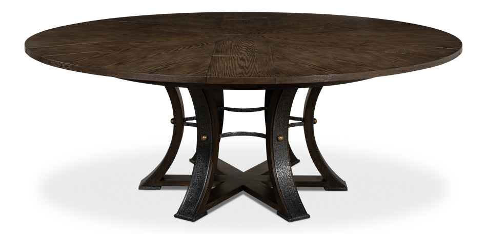 American Home Furniture | Sarreid - Tower Jupe Dining Table - Lg Artisan Grey