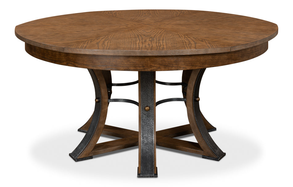 American Home Furniture | Sarreid - Tower Jupe Dining Table - Lg - Light Mink 
