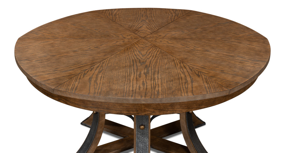 American Home Furniture | Sarreid - Tower Jupe Dining Table - Lg - Light Mink 