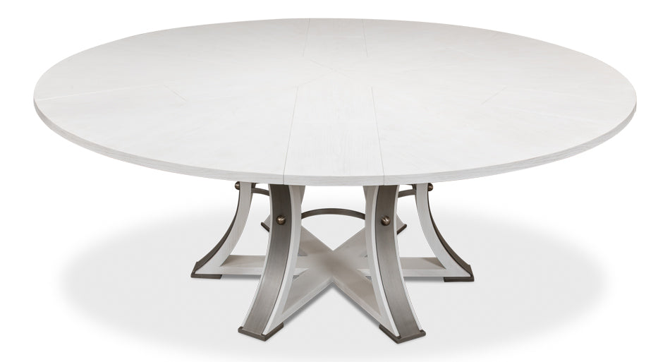 American Home Furniture | Sarreid - Tower Jupe Dining Table Lg Working White