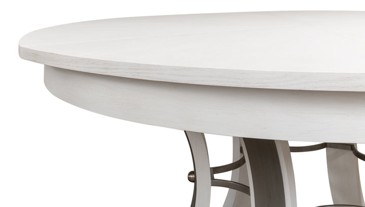 American Home Furniture | Sarreid - Tower Jupe Dining Table Lg Working White