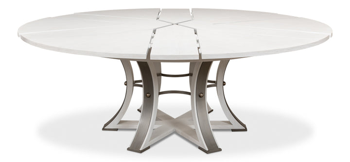 American Home Furniture | Sarreid - Tower Jupe Dining Table Lg Working White