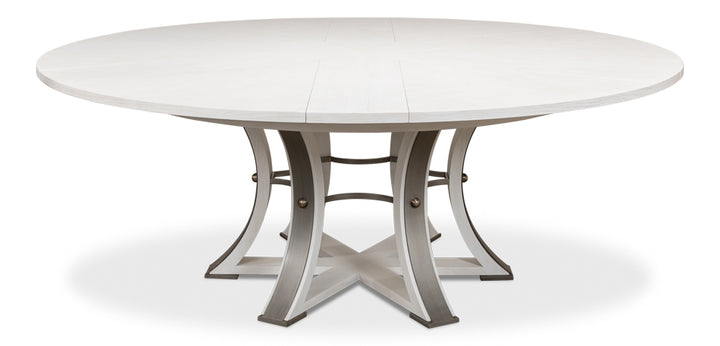 American Home Furniture | Sarreid - Tower Jupe Dining Table Lg Working White