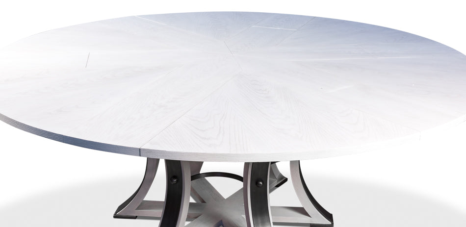 American Home Furniture | Sarreid - Tower Jupe Dining Table Lg Working White