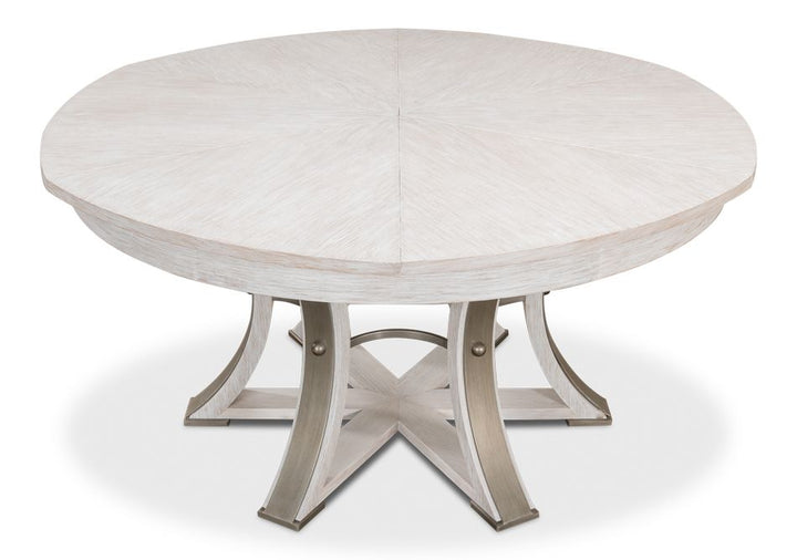 Tower Jupe Dining Table Lg Whitewash Wht