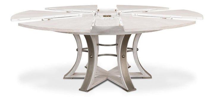 Tower Jupe Dining Table Lg Whitewash Wht