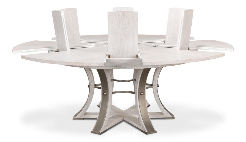 Tower Jupe Dining Table Lg Whitewash Wht