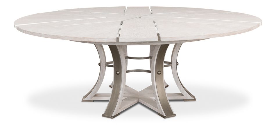 Tower Jupe Dining Table Lg Whitewash Wht