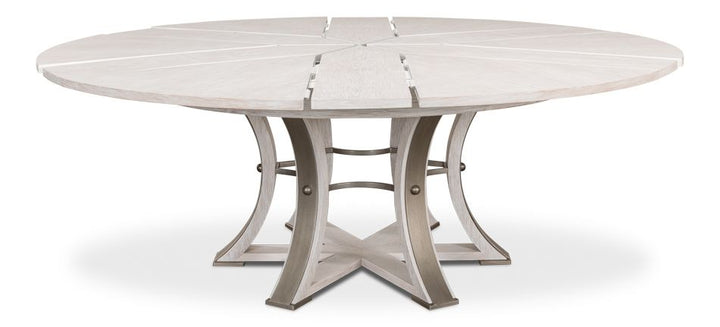 Tower Jupe Dining Table Lg Whitewash Wht