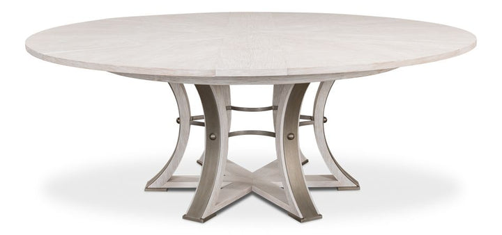 Tower Jupe Dining Table Lg Whitewash Wht