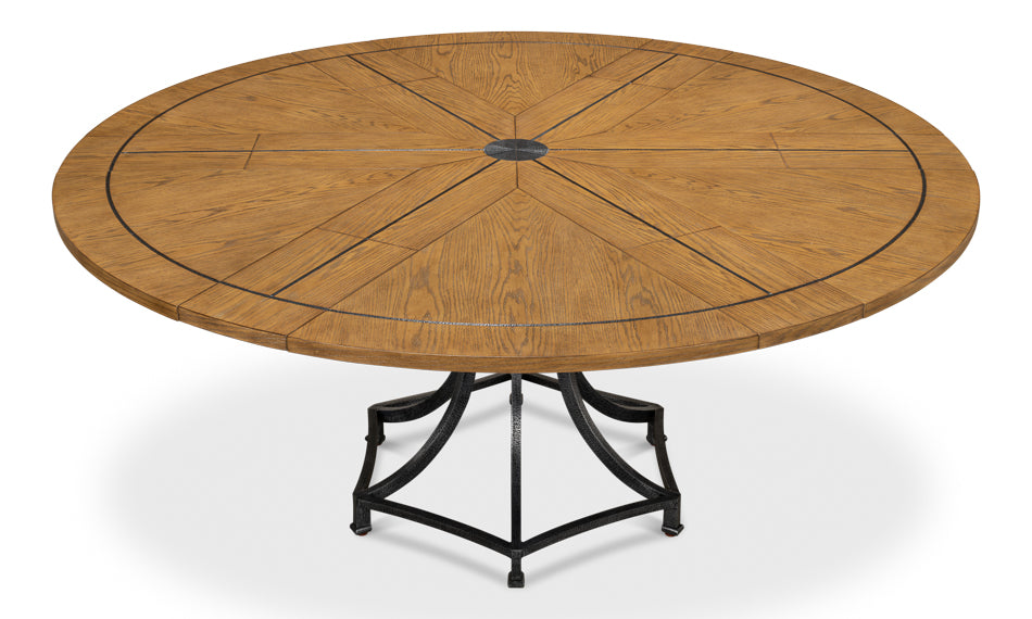 American Home Furniture | Sarreid - Sunset Jupe Dining Table Med Heather Gry