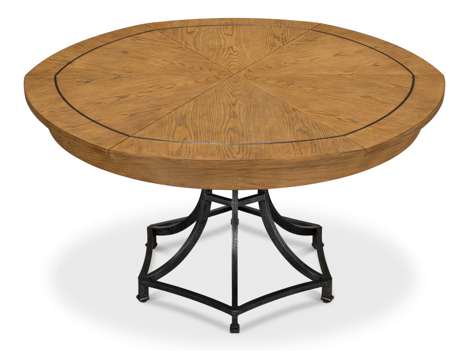 American Home Furniture | Sarreid - Sunset Jupe Dining Table Med Heather Gry