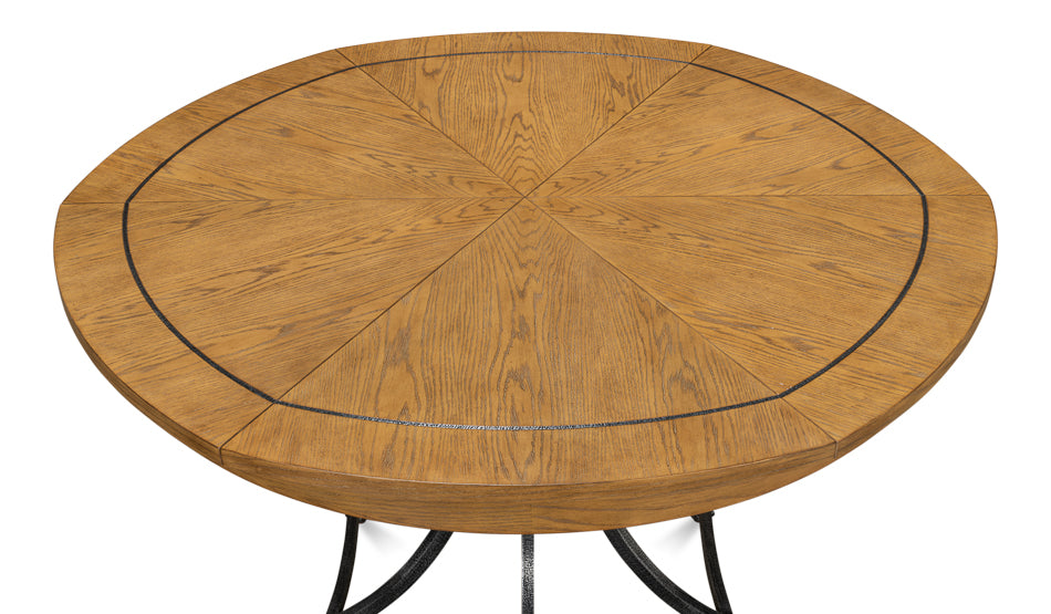 American Home Furniture | Sarreid - Sunset Jupe Dining Table Med Heather Gry