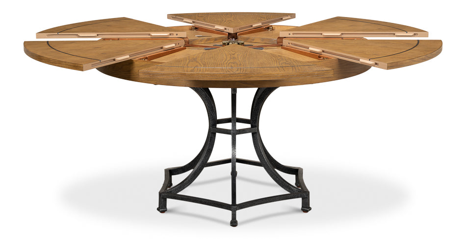 American Home Furniture | Sarreid - Sunset Jupe Dining Table Med Heather Gry