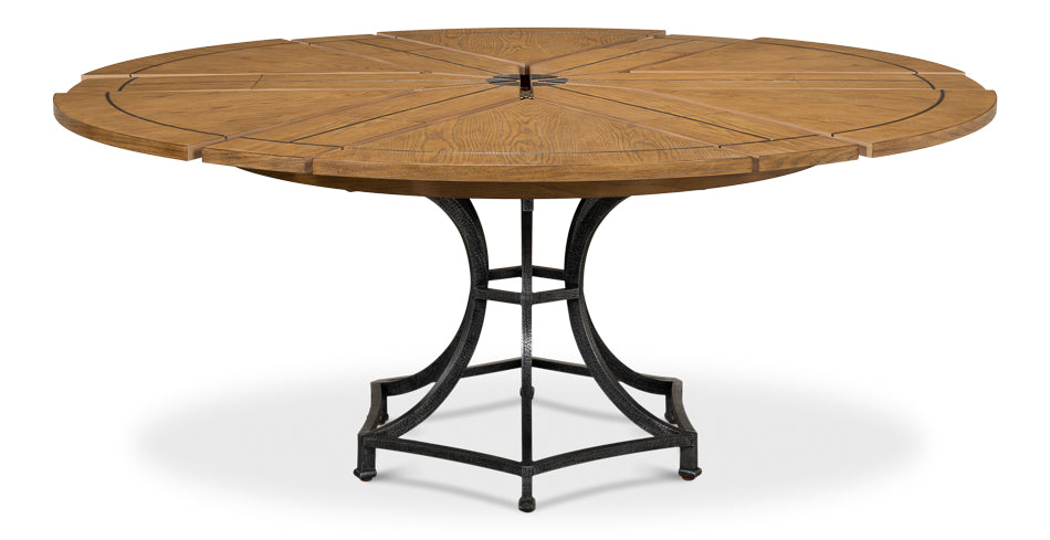 American Home Furniture | Sarreid - Sunset Jupe Dining Table Med Heather Gry