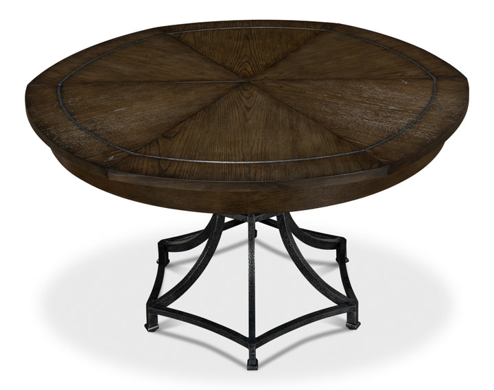 American Home Furniture | Sarreid - Sunset Jupe Dining Table Med Artisan Gry