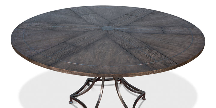 American Home Furniture | Sarreid - Sunset Jupe Dining Table Med Artisan Gry