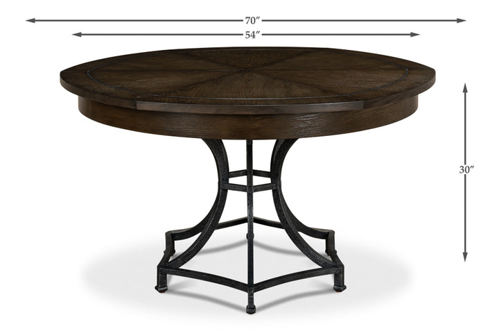 American Home Furniture | Sarreid - Sunset Jupe Dining Table Med Artisan Gry