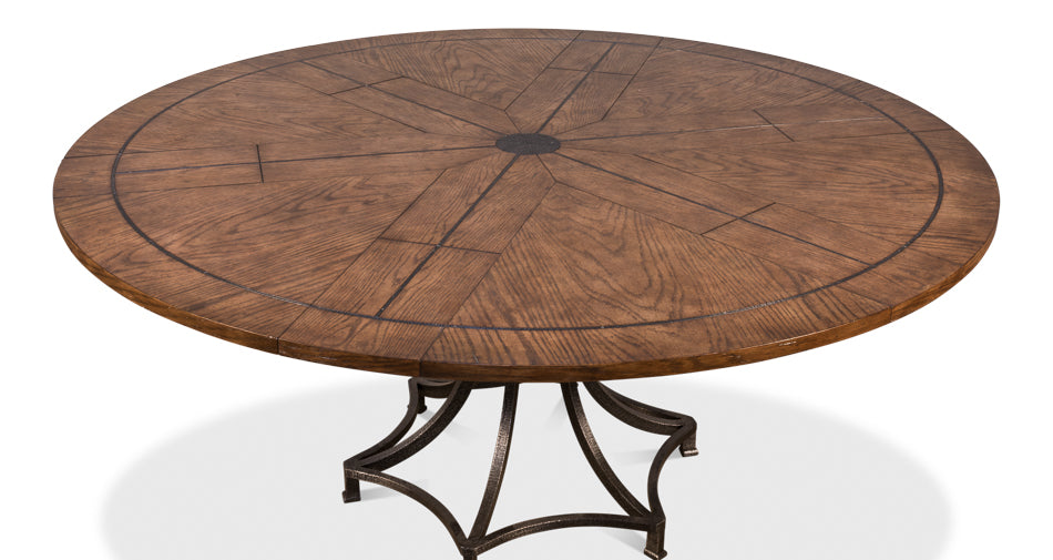 American Home Furniture | Sarreid - Sunset Jupe Dining Table Med Light Mink 