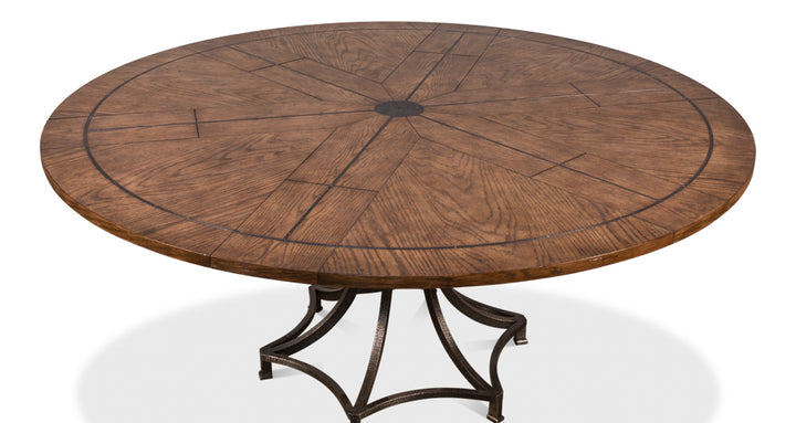 American Home Furniture | Sarreid - Sunset Jupe Dining Table Med Light Mink 