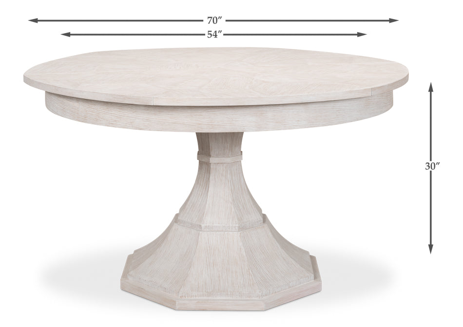 American Home Furniture | Sarreid - Giselle Jupe Table Med - Whitewash White 