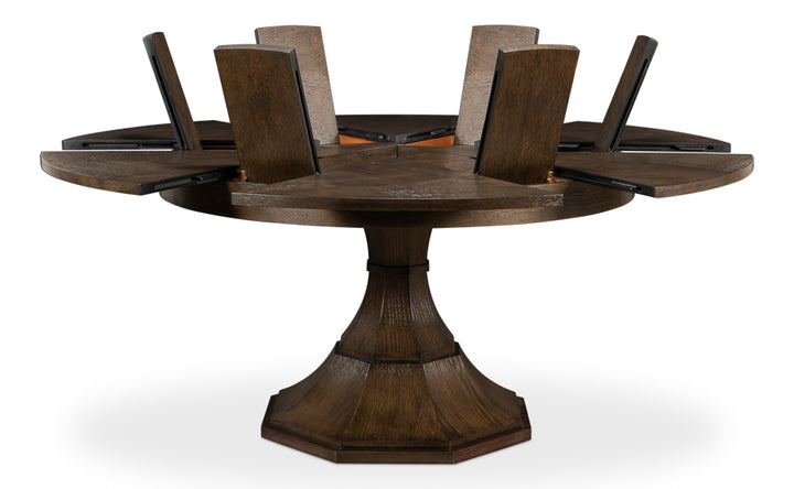 American Home Furniture | Sarreid - Casual Jupe Dining Table Artisan Gry Med