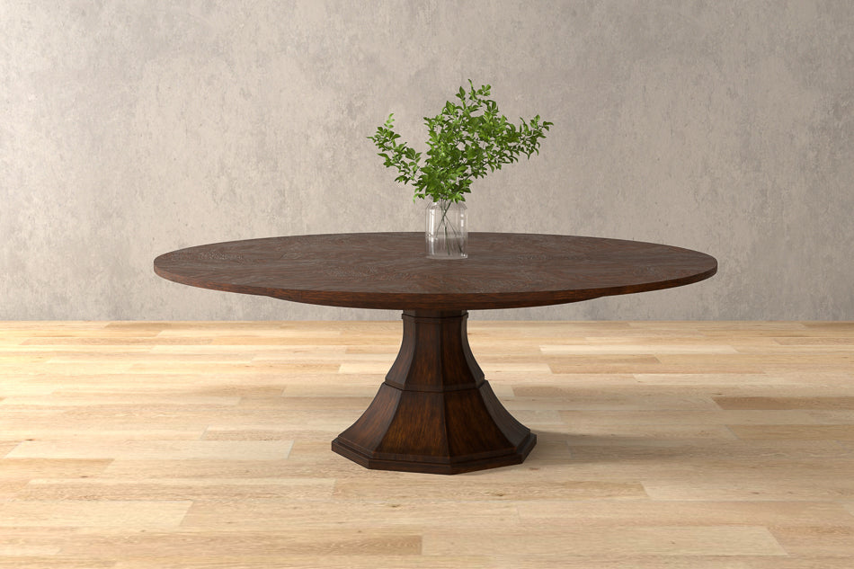 American Home Furniture | Sarreid - Giselle Jupe Dining Tbl Lg Burnt Brn Oak