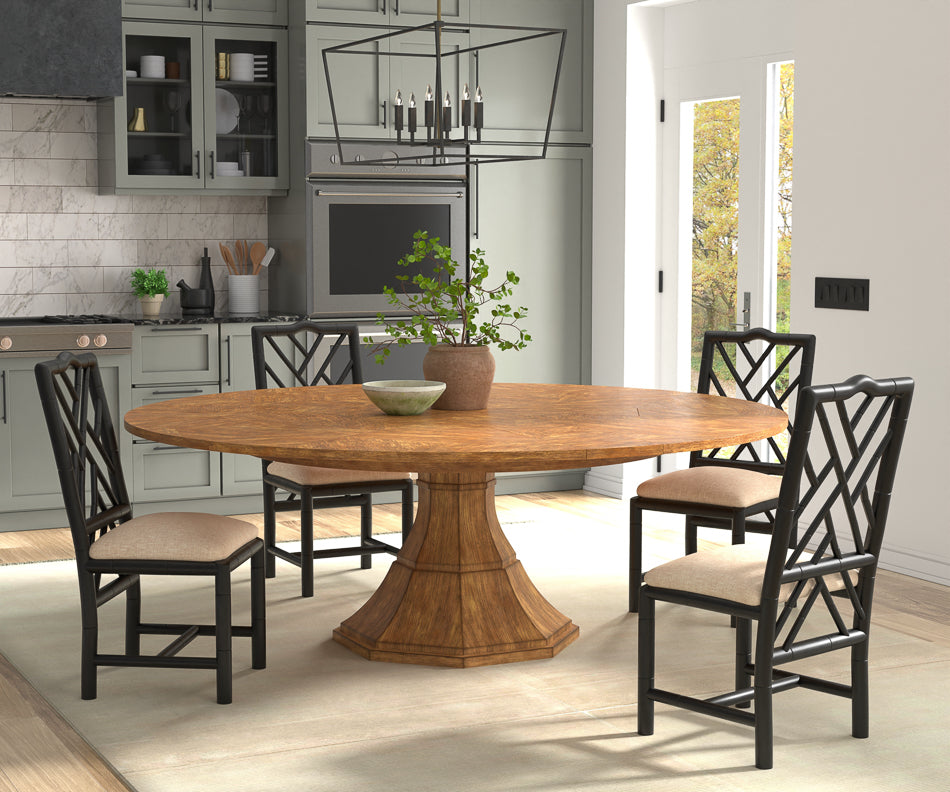 American Home Furniture | Sarreid - Giselle Jupe Dining Tbl Lg - Mink Finish 