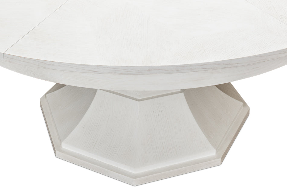 American Home Furniture | Sarreid - Giselle Jupe Dining Tbl Lg Working White