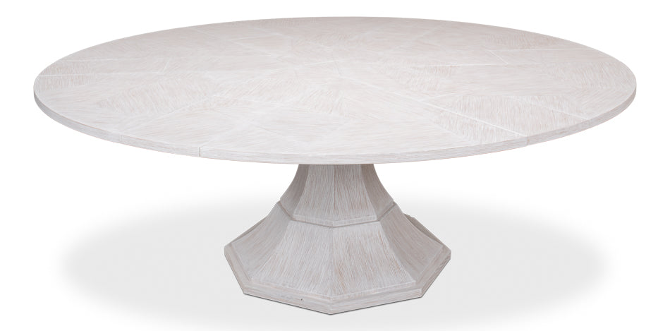 American Home Furniture | Sarreid - Giselle Jupe Dining Tbl Lg Whitewash Wht