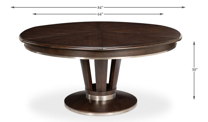 American Home Furniture | Sarreid - Soho Jupe Dining Table - Lg - Burnt Brown 