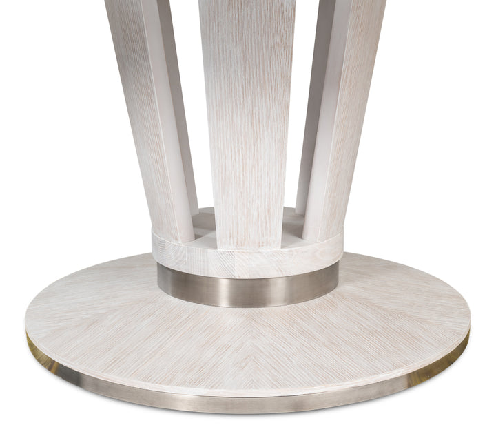 American Home Furniture | Sarreid - Soho Jupe Dining Table - Whitewash White 