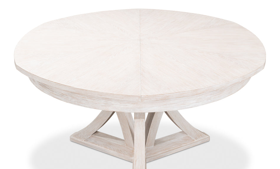 American Home Furniture | Sarreid - Casual Jupe Dining Tbl Whitewash Wht Med